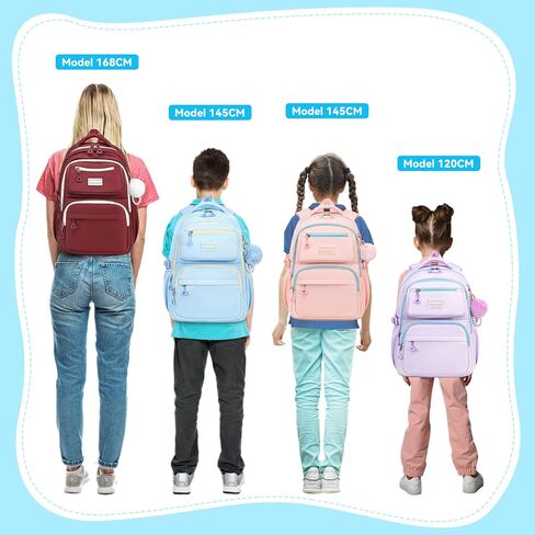 MOONBABY Girls Backpack for School Kawaii Book Bag for Kids Teens Adult Pink (with Furry Decoration) in Kuwait