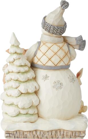 Enesco Jim Shore Heartwood Creek White Woodland Snowman مع تمثال غزال وأرنب، 8.27 بوصة، متعدد الألوان in Saudi Arabia