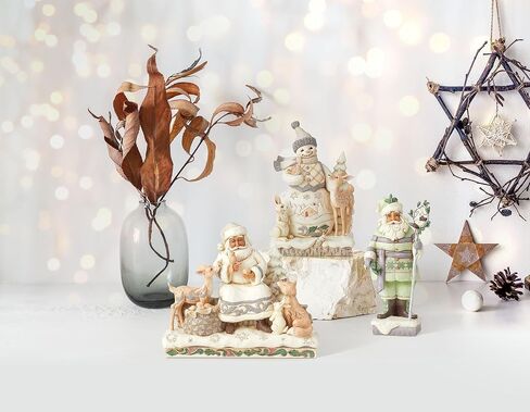 Enesco Jim Shore Heartwood Creek White Woodland Snowman مع تمثال غزال وأرنب، 8.27 بوصة، متعدد الألوان in Saudi Arabia