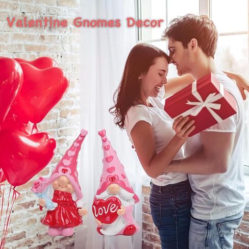 Valentines Day Gnomes Decorations,Indoor Home Decor,2 Packs Valentines Day Gnomes Figurines Decorations, Sweet Valentines Day Gifts for Him Her,Valentines Day Decorations, in Kuwait