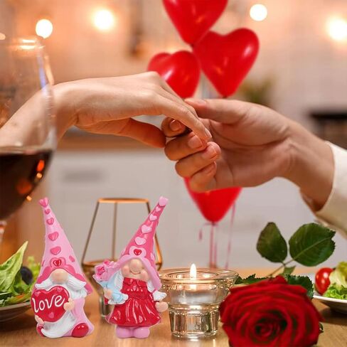 Valentines Day Gnomes Decorations,Indoor Home Decor,2 Packs Valentines Day Gnomes Figurines Decorations, Sweet Valentines Day Gifts for Him Her,Valentines Day Decorations, in Kuwait