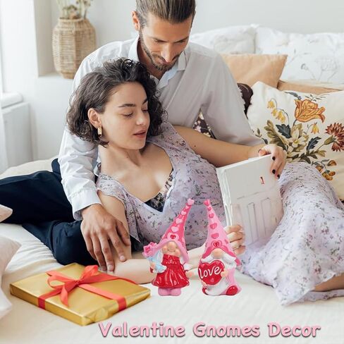 Valentines Day Gnomes Decorations,Indoor Home Decor,2 Packs Valentines Day Gnomes Figurines Decorations, Sweet Valentines Day Gifts for Him Her,Valentines Day Decorations, in Kuwait