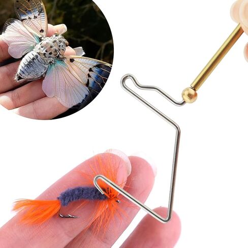 Jaeskeclip 5pcs Fly Tying Tools Stainless Steel Set Fly Tying Bobbin Thread Holder, Whip Finisher, Bobbin Threader, Arrow Scissor, Winder Bobbin Threader Needle for Lure Making Tool(Silver) in Saudi Arabia