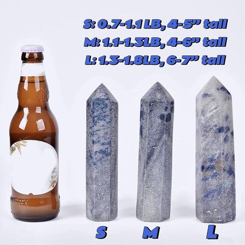 CNYANFEI 6-7 بوصة برج كامبا جاسبر كبير سداسي أخضر كريستال عصا أحجار كريمة أصلية عمود كريستالي لديكور المنزل هدية شبكة كريستال in Kuwait