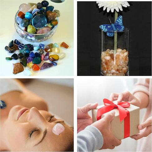 0.5 رطل من أحجار الكوارتز الشفافة والبلورات والصخور السائبة - أحجار كريمة وبلورات غير منتظمة مصقولة طبيعية لشفاء شقرا الويكا وموازنة الطاقة in Kuwait