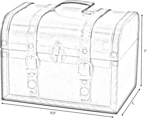 Vintiquewise(TM Decorative Wood Leather Treasure Box (Set of 2) in Kuwait
