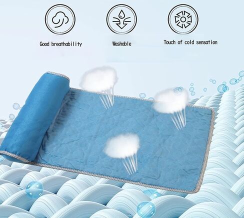 سرير تبريد للكلاب وحصيرة نوم من Pbed Summer - سرير تبريد ذاتي للقطط من الحرير الجليدي، أريكة قابلة للغسل في الغسالة مع قاعدة مضادة للانزلاق، سهلة الحمل، للكلاب والقطط الصغيرة والمتوسطة والكبيرة (S 24 بوصة × 16 بوصة × 4 بوصة، وردي) in Kuwait