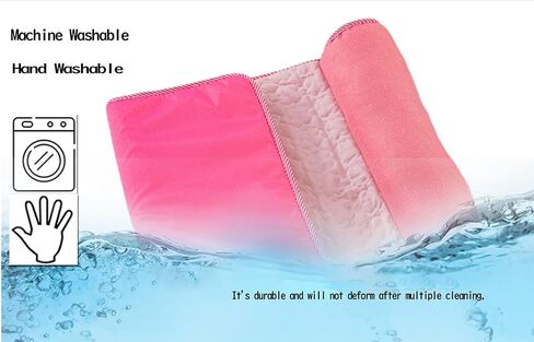 سرير تبريد للكلاب وحصيرة نوم من Pbed Summer - سرير تبريد ذاتي للقطط من الحرير الجليدي، أريكة قابلة للغسل في الغسالة مع قاعدة مضادة للانزلاق، سهلة الحمل، للكلاب والقطط الصغيرة والمتوسطة والكبيرة (S 24 بوصة × 16 بوصة × 4 بوصة، وردي) in Kuwait