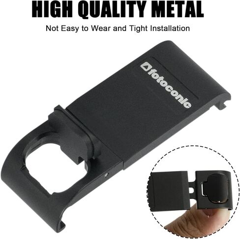 غطاء بطارية فوتو كونيك من الألومنيوم لجو برو هيرو 10/9 أسود، مقاوم للغبار يمر من خلال استبدال قابل للإزالة مشبك باب جانبي مع منفذ شحن من النوع C in Kuwait