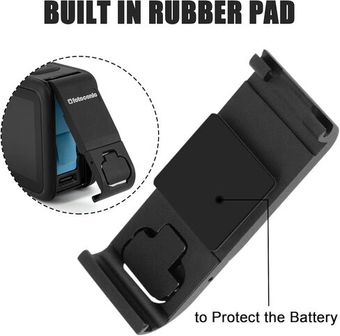 غطاء بطارية فوتو كونيك من الألومنيوم لجو برو هيرو 10/9 أسود، مقاوم للغبار يمر من خلال استبدال قابل للإزالة مشبك باب جانبي مع منفذ شحن من النوع C in Kuwait