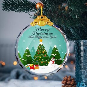 YouerCrystal Christmas 2023 Crystal Decoration Hanging Ornament, Shiny Decor Ornament Decoration for Christmas Tree, Crystal Home Decor Xmas Gifts (Christmas Tree)