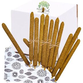 مجموعة متنوعة من أعواد بخور بالو سانتو المميزة، 12 مجموعة بخور ملفوفة يدويًا، 6 روائح: المريمية البيضاء والبتشولي، خشب الصندل، الكوبال، الأرز، الأوكالبتوس، المر مع حقيبة هدايا (مجموعة متنوعة من بالو سانتو 12 × 4) in Kuwait