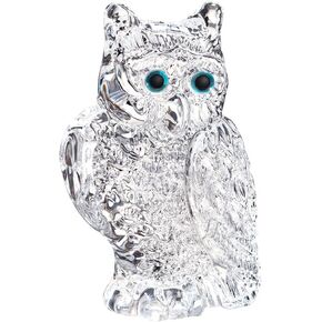 هدايا بومة من IFOLAINA للنساء تمثال بومة كريستالي صغير من الزجاج فنغ شوي تمثال صغير لمحبي الطيور هدية لتزيين المنزل ورف الكتب - أزرق in Kuwait
