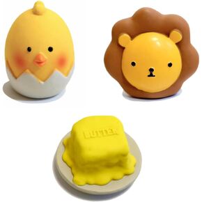 GOSUNY TOYS Squeaky Latex Dog Toys - Chick and Lion and Butter (3-Pack) Dog Toy, Soft Latex Rubber Dog Toys for Puppies and Small Dogs in Kuwait