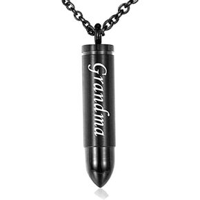 MEMORIALU سلتيك الصليب رصاصة جرة القلائد ل رماد الرجال الأسود مجوهرات جنائزية الفولاذ المقاوم للصدأ سلسلة تذكار تذكارية قلادة in Kuwait