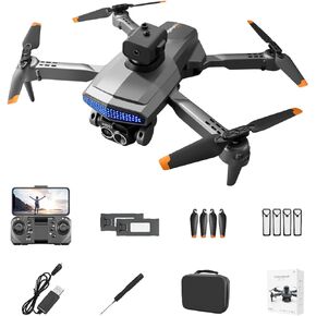 طائرة بدون طيار، طائرة بتحكم عن بعد لتجنب العوائق بخمسة اتجاهات بزاوية 540 درجة، طائرة كوادكوبتر للتصوير الجوي عالية الوضوح، تحديد موضع التدفق البصري، عدسة قابلة للتعديل إلكترونيًا، كاميرات مزدوجة، بطاريات مزدوجة in Kuwait