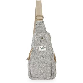 Suman Enterprises Hemp Sling Backpack- Hemp Cross body Bag- Hemp Shoulder Backpack Adjustable Strap for Men & Women