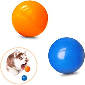 Puppy Chew Toys for Teething, Solid Rubber Bouncy Balls for Small Medium Dogs, 100% Safe & Non-Toxic, Floating Dog Toy Balls for Aggressive Chewers to Fetch, Chew, Play