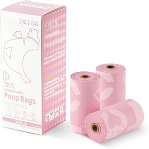 Poop Bags for Dog Waste for Puppy Outdoor Walking or Travel, Unscented, Thick and Leak-Proof Pets Poop Bags Refills, 9 x 13 Inches (10 Pink Refill Rolls, 15 Per Roll) in Kuwait