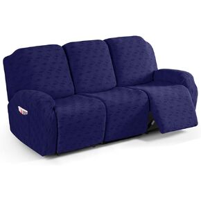 أغطية أريكة TAOCOCO Recliner غطاء أريكة قابل للتمدد، غطاء أريكة من الجاكار لـ 3 مقاعد حامي الأثاث أغطية أريكة مع قاعدة مرنة للأطفال والحيوانات الأليفة (رمادي)