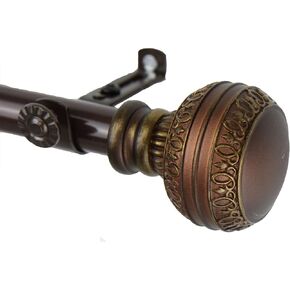 Rod Desyne Ornament 13/16" Window Curtain Rod, 120 to 170-Inch, Satin Nickel in Saudi Arabia