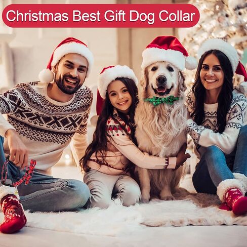 𝐗𝐌𝐀𝐒 𝐆𝐈𝐅𝐓 Christmas Dog Bow Ties Plaid Dog Collar, Epesiri 2 Pack Christmas Dog Collar, Soft Cotton Buffalo Dog Collar, Cat Collar with Bowtie Pet Small Medium Large Dogs in Kuwait