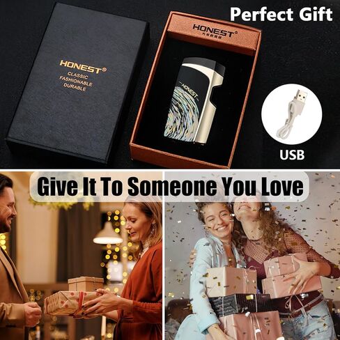 ولاعات كهربائية من RSBYE، ولاعة بلازما بمستشعر بالأشعة تحت الحمراء، ولاعة بقوس مزدوج مقاومة للرياح في الهواء الطلق ولاعة USB قابلة لإعادة الشحن ولاعة كهربائية عديمة اللهب مع مؤشر بطارية LED (أسود) in Kuwait