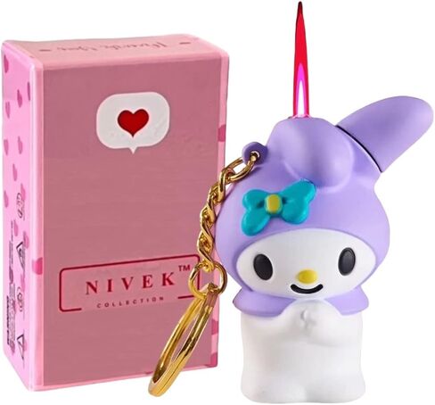NIVEK My Melody Lighter Pink Flame Kawaii Cool Lighters Rabbit Bunny Japanese Character Y2K Anime Pocket Sized Kitty Cat (Pink) in Kuwait
