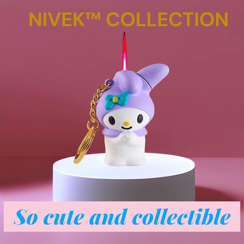 NIVEK My Melody Lighter Pink Flame Kawaii Cool Lighters Rabbit Bunny Japanese Character Y2K Anime Pocket Sized Kitty Cat (Pink) in Kuwait