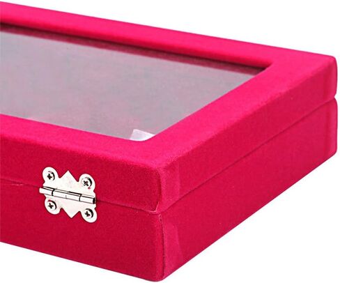 ماي جيل 7 فتحات خواتم مجوهرات مخملية عرض صينية حلق تخزين علبة مجوهرات صندوق تخزين in Kuwait