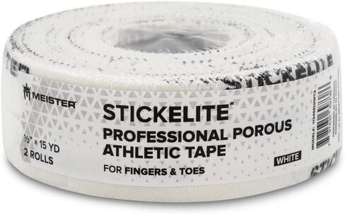 شريط رياضي مسامي احترافي من Meister StickElite لأصابع اليدين والقدمين - 15 ياردة × 1/2 بوصة - أسود - 4 بكرات in Saudi Arabia