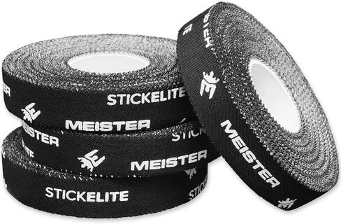 شريط رياضي مسامي احترافي من Meister StickElite لأصابع اليدين والقدمين - 15 ياردة × 1/2 بوصة - أسود - 4 بكرات in Saudi Arabia