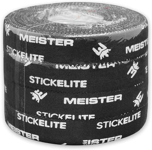 شريط رياضي مسامي احترافي من Meister StickElite لأصابع اليدين والقدمين - 15 ياردة × 1/2 بوصة - أسود - 4 بكرات in Saudi Arabia