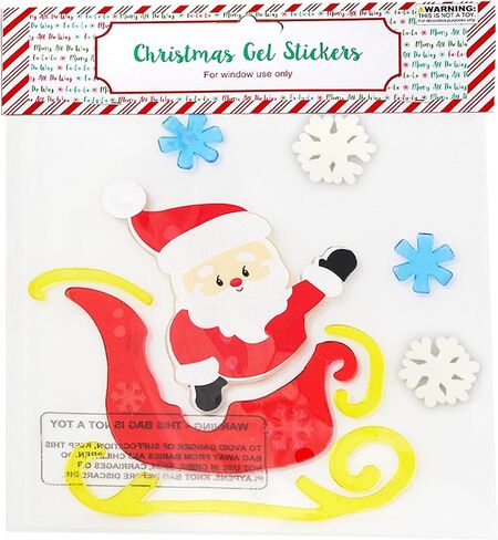 Christmas Winter Gel Sticker Window Clings Decoration Decor Bundle of 8 Packages in Saudi Arabia