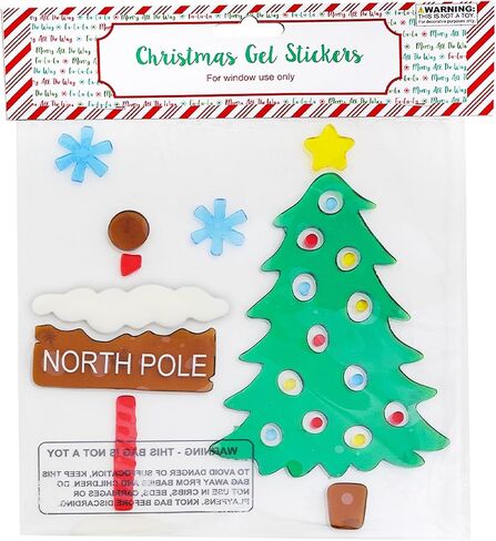 Christmas Winter Gel Sticker Window Clings Decoration Decor Bundle of 8 Packages in Saudi Arabia