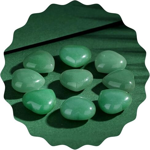 ZHIYUXI 1 بوصة حجر السج شفاء بلورات القلب الحب الحجارة مجموعات الكريستال الطبيعي المصقول جيب النخيل الإبهام الأحجار الكريمة توازن الطاقة التأمل العلاج الهدايا 5 قطع in Kuwait