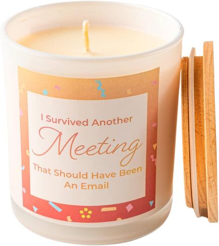 هدية مضحكة من أروميو للأصدقاء | شموع للنساء والرجال والأصدقاء وزملاء العمل وعيد الميلاد (نجوت من اجتماع آخر كان ينبغي أن يكون بريدًا إلكترونيًا) in Kuwait