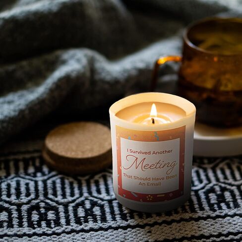 هدية مضحكة من أروميو للأصدقاء | شموع للنساء والرجال والأصدقاء وزملاء العمل وعيد الميلاد (نجوت من اجتماع آخر كان ينبغي أن يكون بريدًا إلكترونيًا) in Kuwait