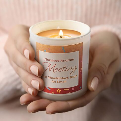 هدية مضحكة من أروميو للأصدقاء | شموع للنساء والرجال والأصدقاء وزملاء العمل وعيد الميلاد (نجوت من اجتماع آخر كان ينبغي أن يكون بريدًا إلكترونيًا) in Kuwait