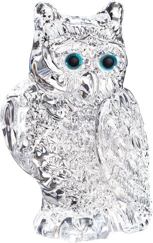 هدايا بومة من IFOLAINA للنساء تمثال بومة كريستالي صغير من الزجاج فنغ شوي تمثال صغير لمحبي الطيور هدية لتزيين المنزل ورف الكتب - أزرق in Kuwait