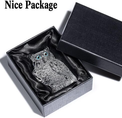 هدايا بومة من IFOLAINA للنساء تمثال بومة كريستالي صغير من الزجاج فنغ شوي تمثال صغير لمحبي الطيور هدية لتزيين المنزل ورف الكتب - أزرق in Kuwait