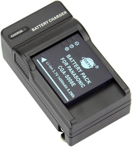 بطارية DSTE 2X CGA-S008 CGA-S008A CGA-S008E + شاحن سفر وسيارة DC68 متوافق مع باناسونيك لوميكس DMC-FX520 SDR-S25 S26 FS20 FX37 FX55 FX500 مثل DMW-BCE10 VW-VBJ10E BP-DC6 in Saudi Arabia