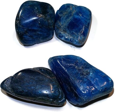 احجار كريمة كريستالية طبيعية مصقولة ومصقولة بدرجة ايه ايه من مدغشقر، قطعتين بلون ازرق اباتيت ازرق in Kuwait