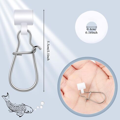 50 Pieces Fishing Line Sinker Slides with Duo Lock Fishing Clips with Hooked Snap Sinker Fishing Line Connector for Fishing Tackle in Saudi Arabia