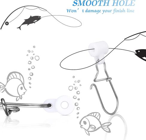 50 Pieces Fishing Line Sinker Slides with Duo Lock Fishing Clips with Hooked Snap Sinker Fishing Line Connector for Fishing Tackle in Saudi Arabia