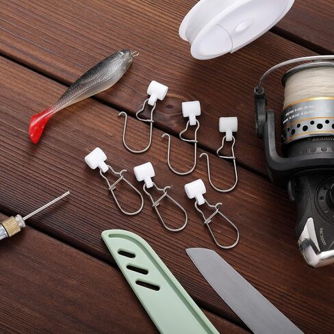 50 Pieces Fishing Line Sinker Slides with Duo Lock Fishing Clips with Hooked Snap Sinker Fishing Line Connector for Fishing Tackle in Saudi Arabia