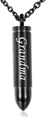 MEMORIALU سلتيك الصليب رصاصة جرة القلائد ل رماد الرجال الأسود مجوهرات جنائزية الفولاذ المقاوم للصدأ سلسلة تذكار تذكارية قلادة in Kuwait