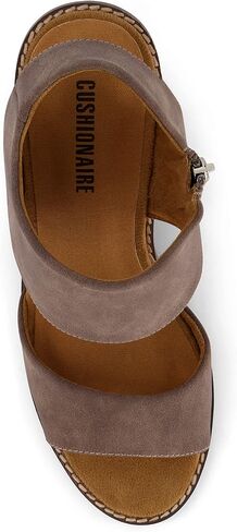 CUSHIONAIRE Women's Rosanna cut out sandal +Memory Foam and Wide Widths Available in Saudi Arabia