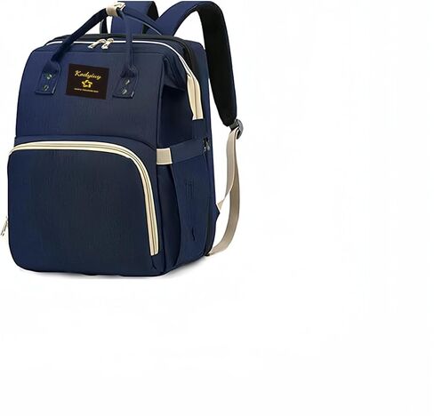 حقيبة ظهر لحفاضات الأطفال، محطة تغيير الحفاضات للسفر بسعة كبيرة، حقيبة قابلة للطي، هدية للأم الجديدة باللون الوردي والرمادي in Kuwait