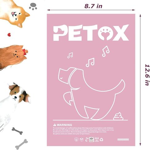 Poop Bags for Dog Waste for Puppy Outdoor Walking or Travel, Unscented, Thick and Leak-Proof Pets Poop Bags Refills, 9 x 13 Inches (10 Pink Refill Rolls, 15 Per Roll) in Kuwait